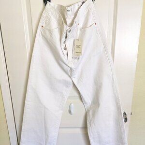 Mango High-rise wide leg jeans